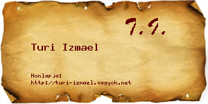 Turi Izmael névjegykártya